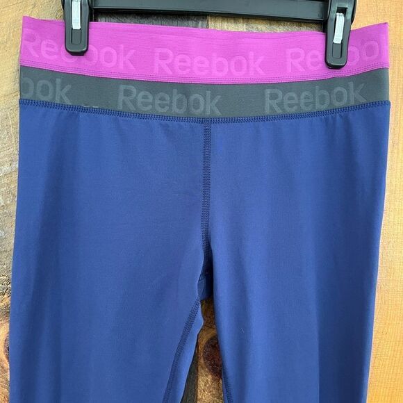 Reebok leggings with wide elastic logo waistband size M - Picture 4 of 5